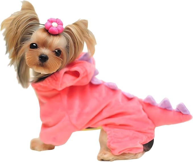 NACOCO Dog Dinosaur Design Costume Pink Pet Clothes by HOME