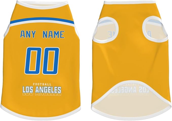Los Angeles Custom Pet Jersey Dog Clothes Jersey Various Sizes Customized Any - Image 4