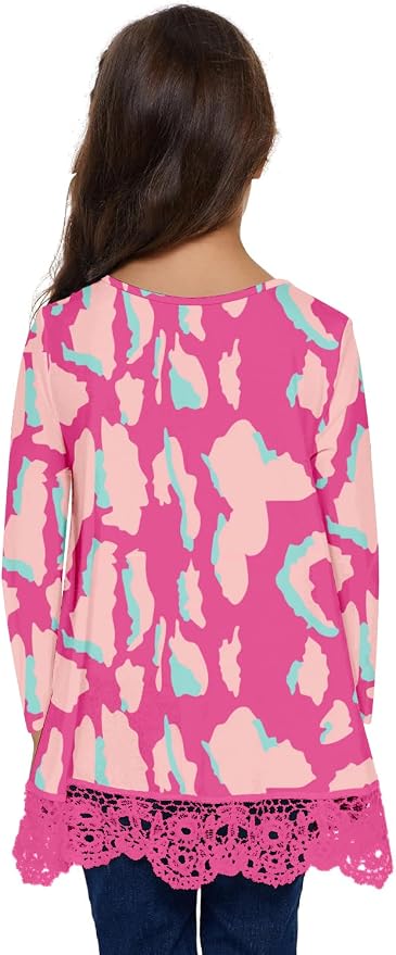 storeofbaby Girls Casual Tunic Tops Short Sleeve Loose Soft Blouse T-Shirt - Image 5