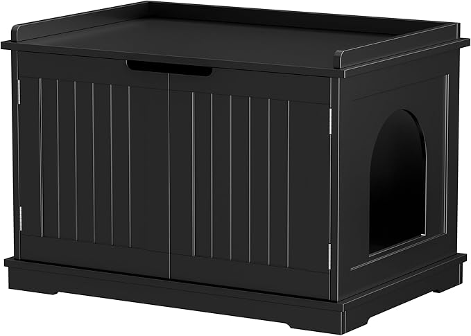 Zeny Cat Litter Box Enclosure, Wooden Cabinet by ZENY