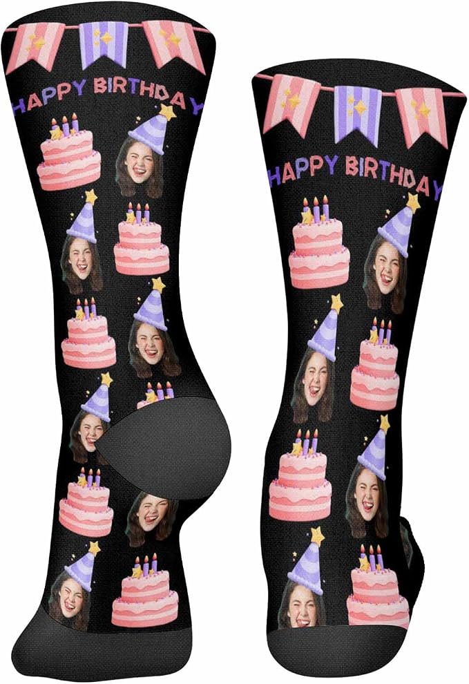 Artsadd Custom Face Socks for Dad Fathers Day Gift Novelty Personalized Photo - Image 5