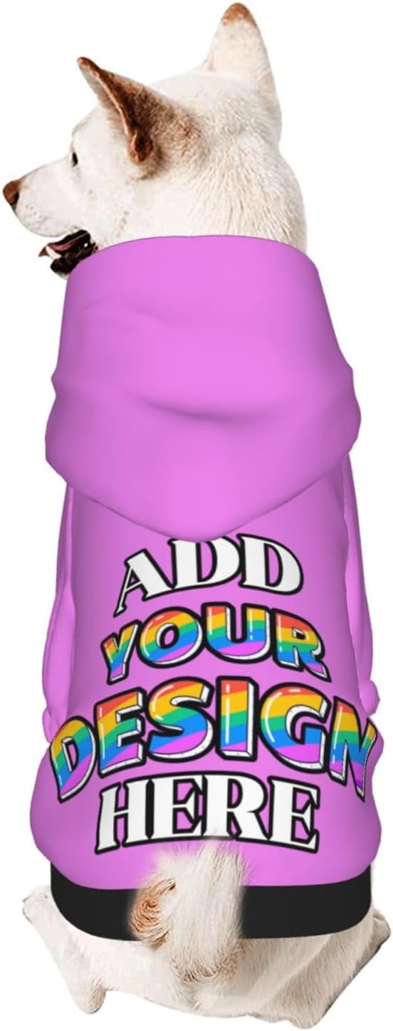 Personalized Dog Hoodie Custom Hooded Pet Warm Pullover Sweatshirt by Phyxara
