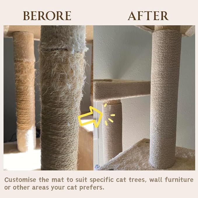 78.7"x15.8" Cat Scratching Carpet Mat Furniture Protector, Covering DIY Cat - Image 2