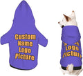 Custom Hoodie for Small Dogs Clothes Pajamas Sweater Personalized Dog Clothes by AEKSCOH