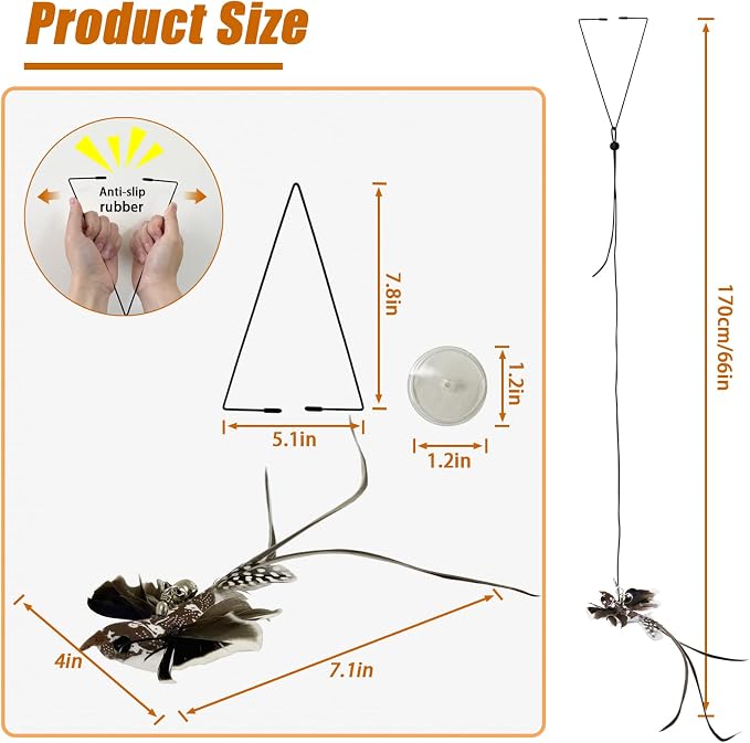 Cat Toys Indoor Hanging Door Retractable Flying Da Bird Cat Toy - Image 3