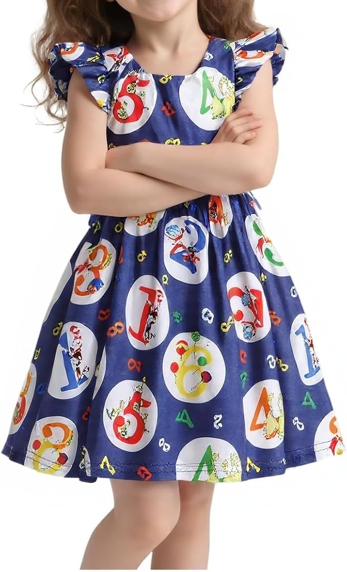 Baby Girls Spring Summer Cat in The Hat Dress Girls Flutter Sleeve Boutique by Unknown