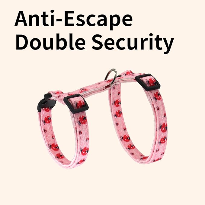 Cotton Cat Harness and Leash Set, Escape-Proof Adjustable Soft Harness - Image 2