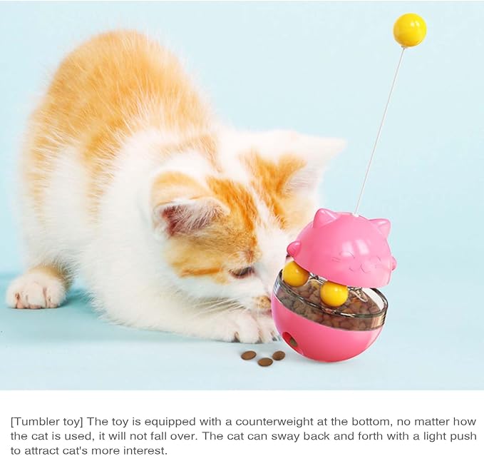 Cat Toy for Indoor Cats Wobble KittenTreat Dispensing Ball Food Dispenser - Image 7