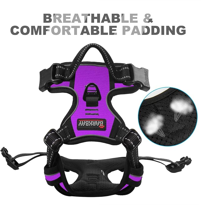 BARKBAY No Pull Dog Harness Front Clip Heavy Duty Reflective Easy Control Handle - Image 7