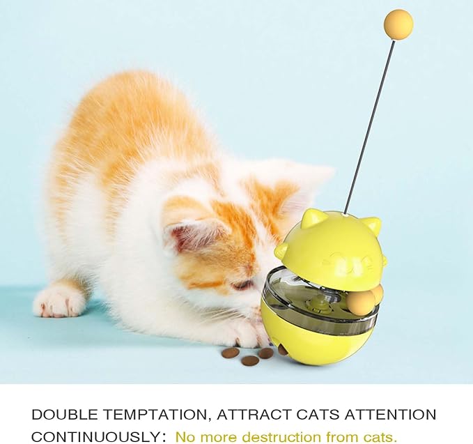 Cat Toy for Indoor Cats Wobble KittenTreat Dispensing Ball Food Dispenser - Image 7
