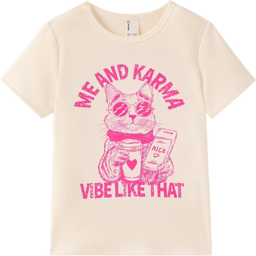 PATPAT Girls Crewneck Short Sleeve Graphic Tees Animal Print Shirts Cute Summer by PATPAT