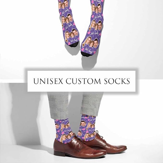 Artsadd Custom Face Socks for Women Men Cat Dog Lovers, Customized Unisex Funny - Image 6