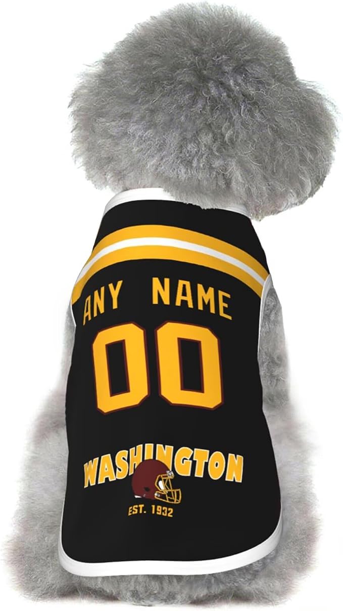 Wash1ngt0n Dog Clothes Jersey Pet Jersey Customized Any Name & Number S-5XL - Image 2