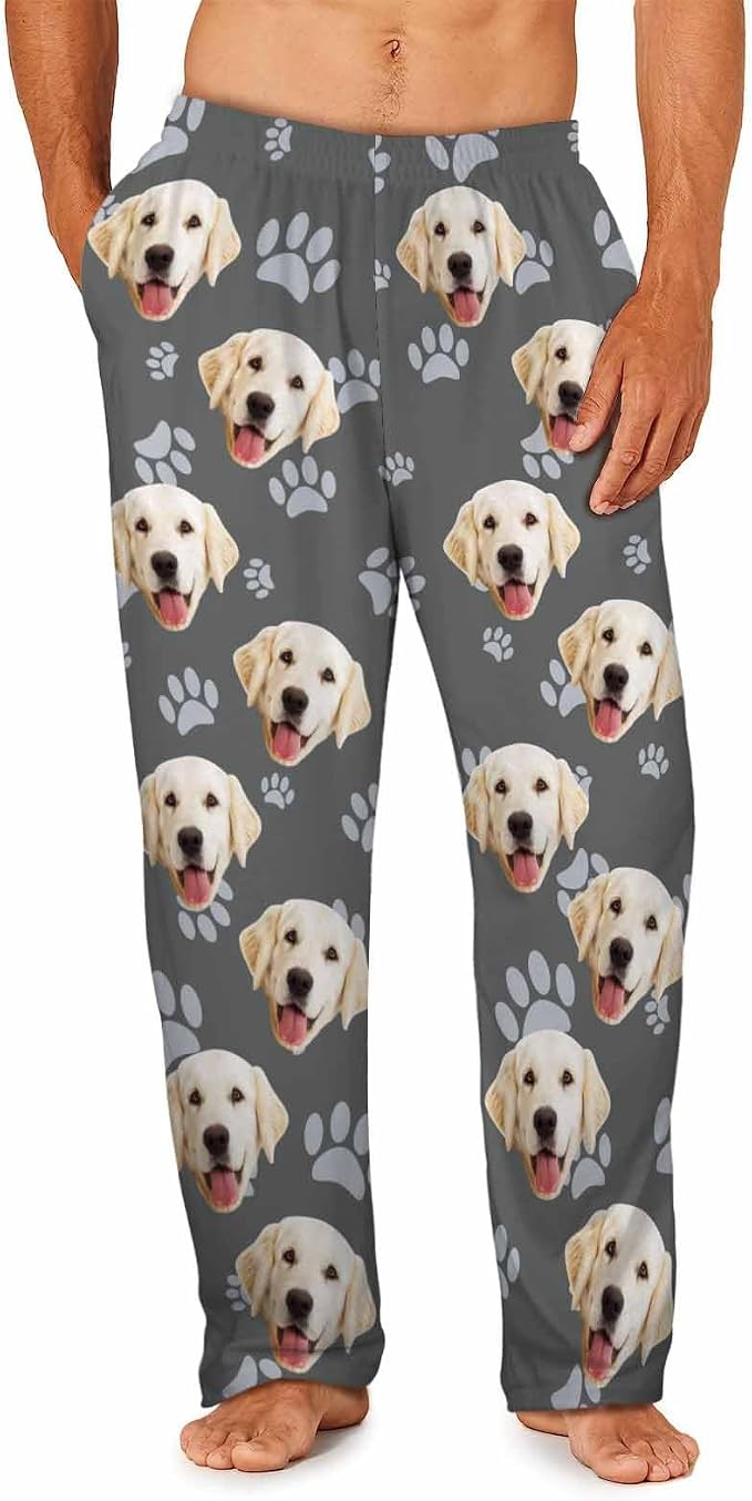 MyPupSocks Custom Pajama Pants for Pet Lover, Personalized Photo Face Printed - Image 2