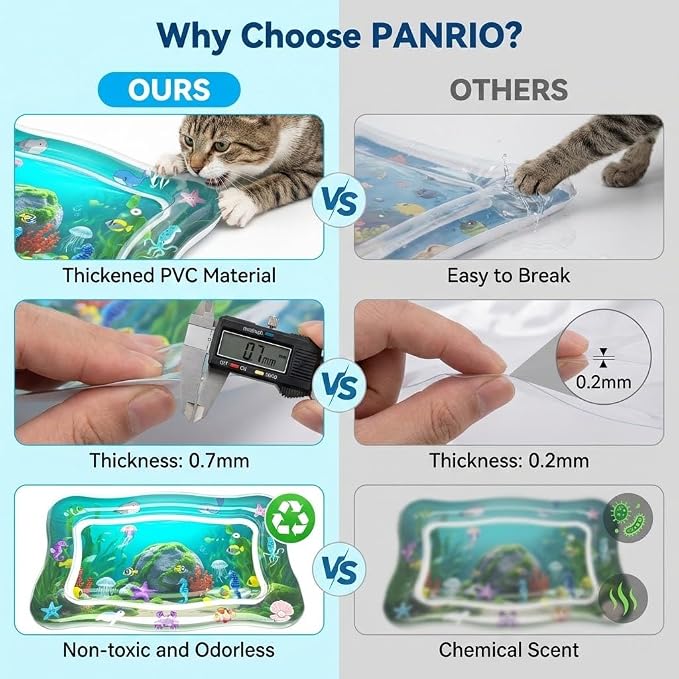 Interactive Cat Toy for indoor Cats, Upgraded Cat Water Mat - Image 3