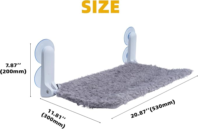 YUNIQUE Cat Window Perch, Upturned Edge Bracket, Portable Wall Hammock - Image 2