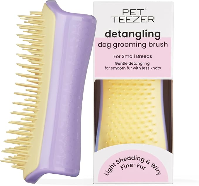 Pet Teezer Detangling Dog Grooming Brush, Dry Brush & Dog Bath Brush by PetTeezer
