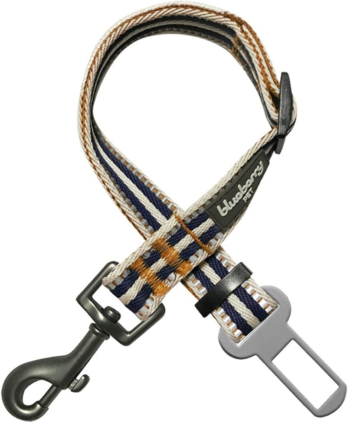 Blueberry Pet Dog Leash Puppy Essentials - 3M Reflective Dog Seat Belt by BlueberryPet