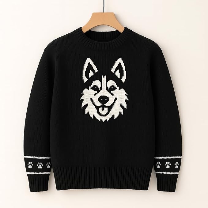 Custom Dog Knit Sweater for Women Personalized Pet Paw Print Pullover Dog Mom - Image 4