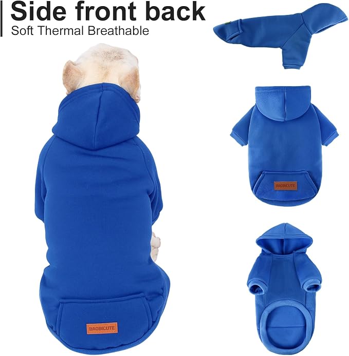 1 Pack Dog Hoodie Warm Hood Dog Sweater Cold Weather Small Dogs Sweatshirt - Image 4