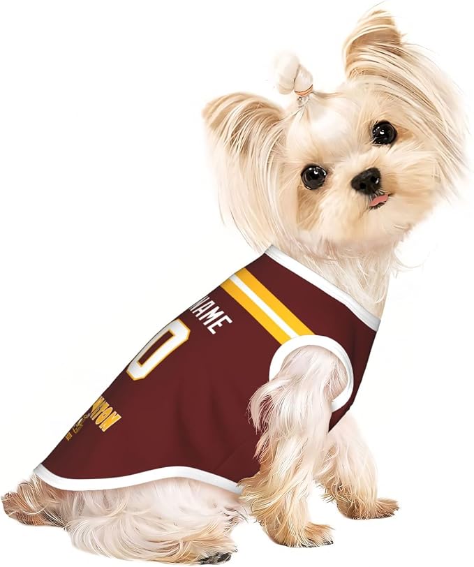 Wash1ngt0n Dog Clothes Jersey Pet Jersey Customized Any Name & Number S-5XL - Image 3