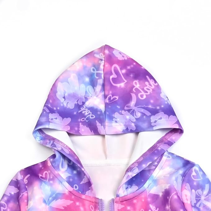 Girls Zip Up Hoodie Jacket Unicorn/Cat Sweatshirt - Image 3