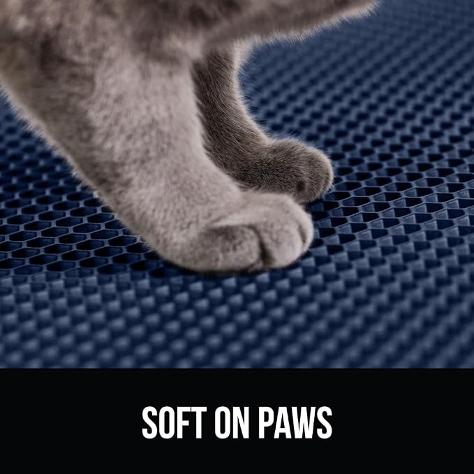 GORILLA GRIP Honeycomb Cat Litter Box Mat, 35x24 Two Layer Trapping Waste Mats - Image 4