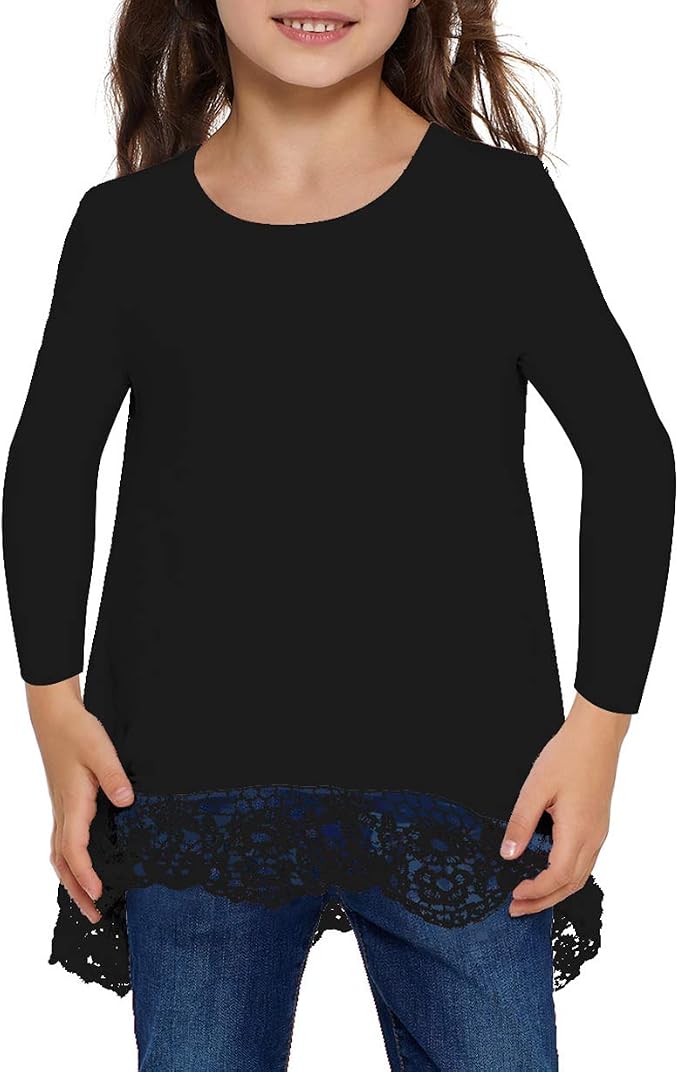 storeofbaby Girls Casual Tunic Tops Short Sleeve Loose Soft Blouse T-Shirt - Image 3