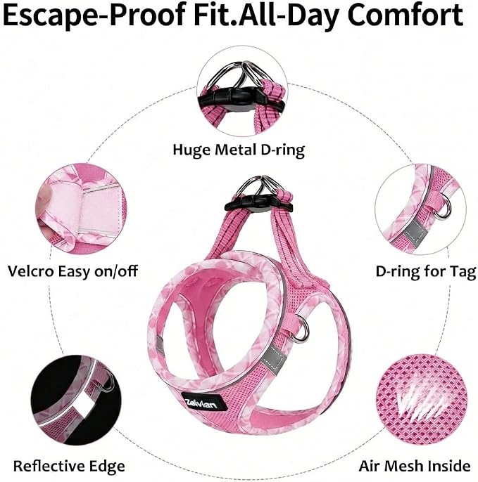 Cat Harness and Leash Set for Walking, Escape Proof Adjustable Soft Mesh Kitten - Image 3