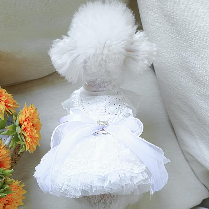 Fashion Sweet Puppy Dog Blingbling Princess Skirt Pet Dog Lace Cake Camisole - Image 6