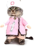 NACOCO Dog Cat Nurse Costume Pet Nurse Clothing Halloween Jeans Outfit Apparel by HOME