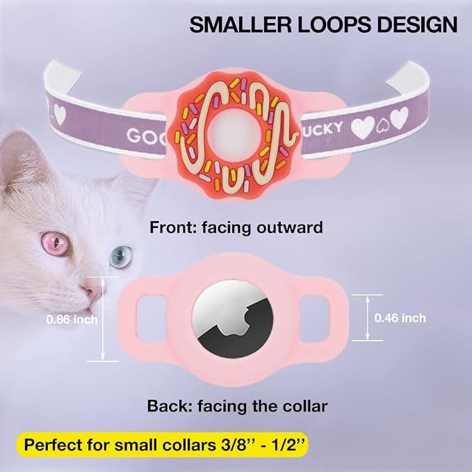 Cat Collar Holder for Airtag, Cat & Small Dog Harness Case for Air Tag - Image 2