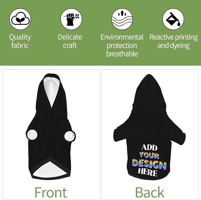 Dog Hoodie Design Your Own Personalized Pet Hoodies Small Pets Wear Shirt - Image 5