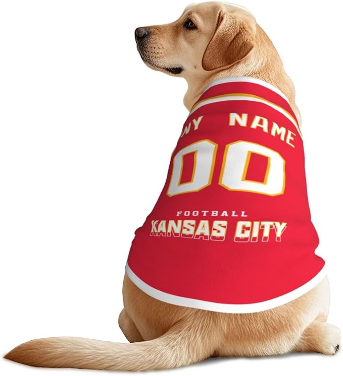 Kansas Custom Dog Clothes Pet Jersey Dog Jersey Various Sizes Customized Any by EaunyVerat