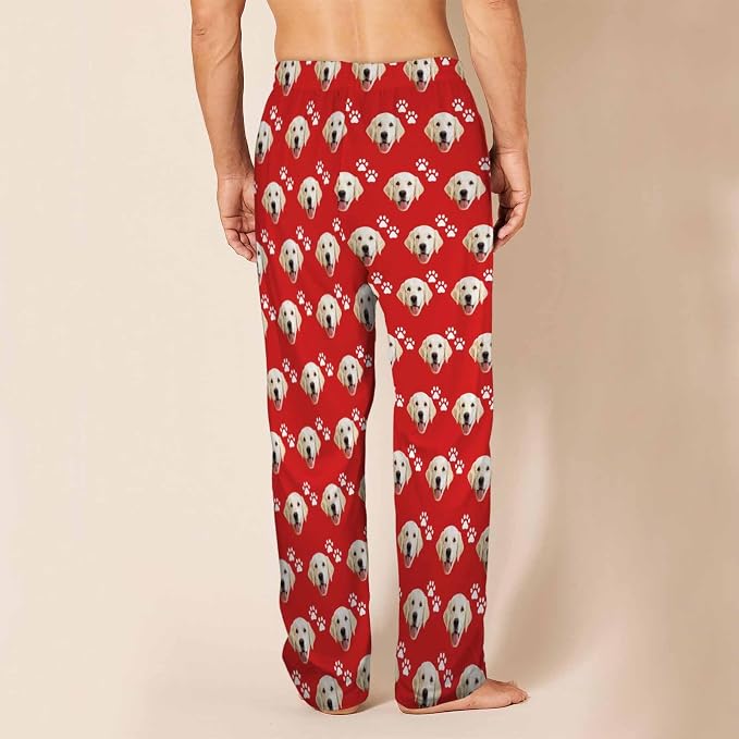 MyPupSocks Custom Pajama Pants for Pet Lover, Personalized Photo Face Printed - Image 3