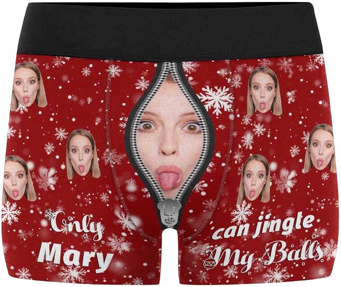 M YESCUSTOM Custom Faces Funny Short Briefs Gift - Image 6