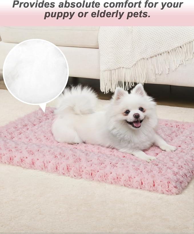 Washable Dog Bed Mat Crate Pad Soft Fluffy Pet Kennel Beds Dog Sleeping Mattress - Image 2