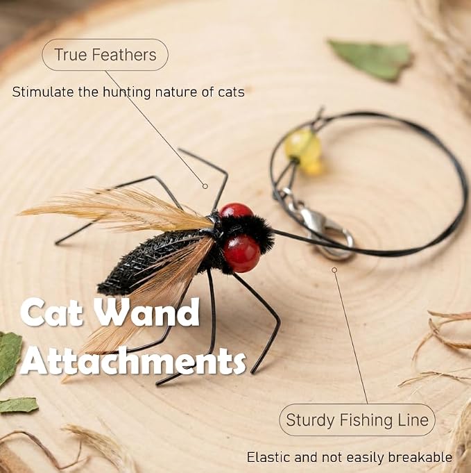Cat Insect Feather Toys Replacement - Image 3