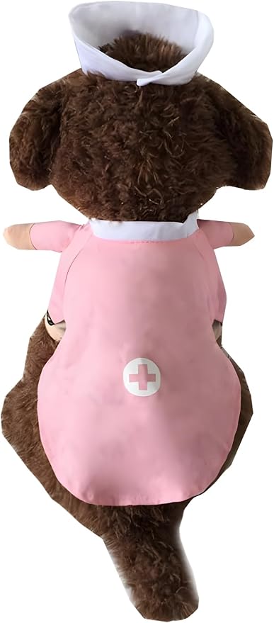 NACOCO Dog Cat Nurse Costume Pet Nurse Clothing Halloween Jeans Outfit Apparel - Image 5