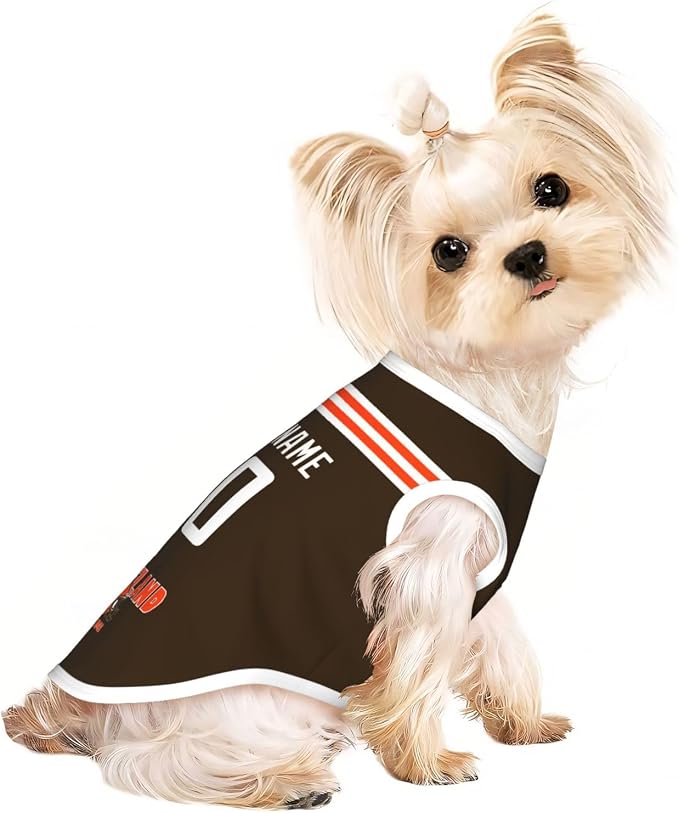 Cleveland Dog Clothes Jersey Pet Jersey Customized Any Name & Number S-5XL - Image 3