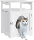 Yaheetech Cat Litter Box Enclosure, Hidden Litter Box Furniture by Yaheetech