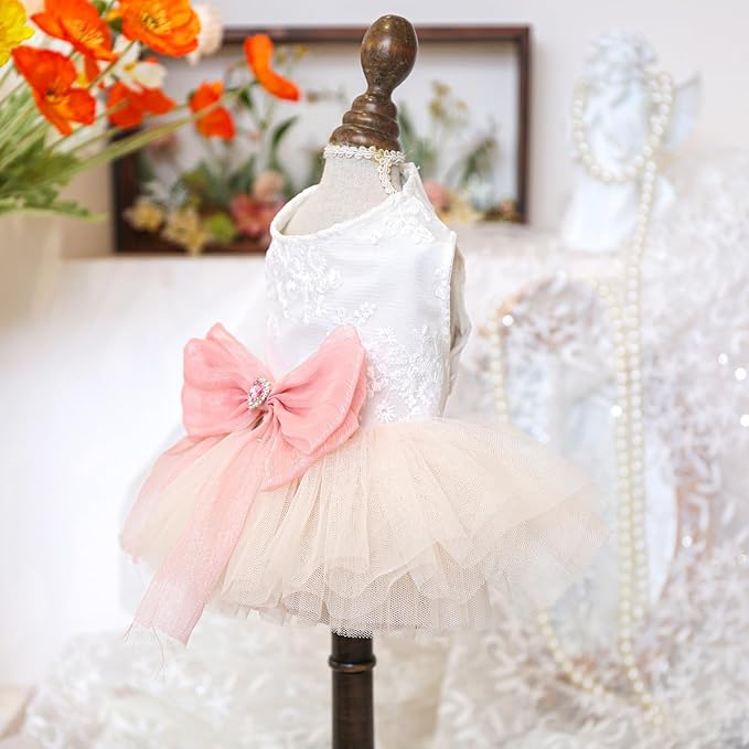 Fashion Sweet Puppy Dog Blingbling Princess Skirt Pet Dog Lace Cake Camisole - Image 2