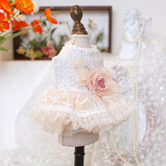 Fashion Sweet Puppy Dog Blingbling Princess Skirt Pet Dog Lace Cake Camisole - Image 4