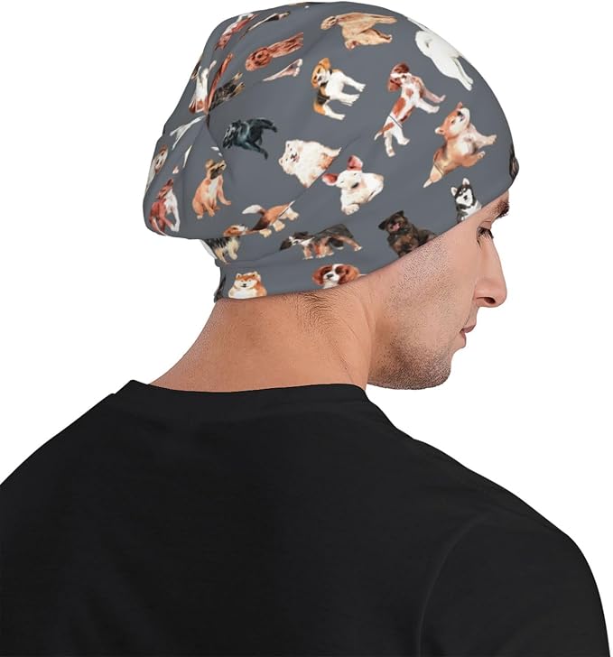 Beanie Hat Skull Cap Chemo Hat Slouchy Cap Headwear Stretch Knitted Hats - Image 8