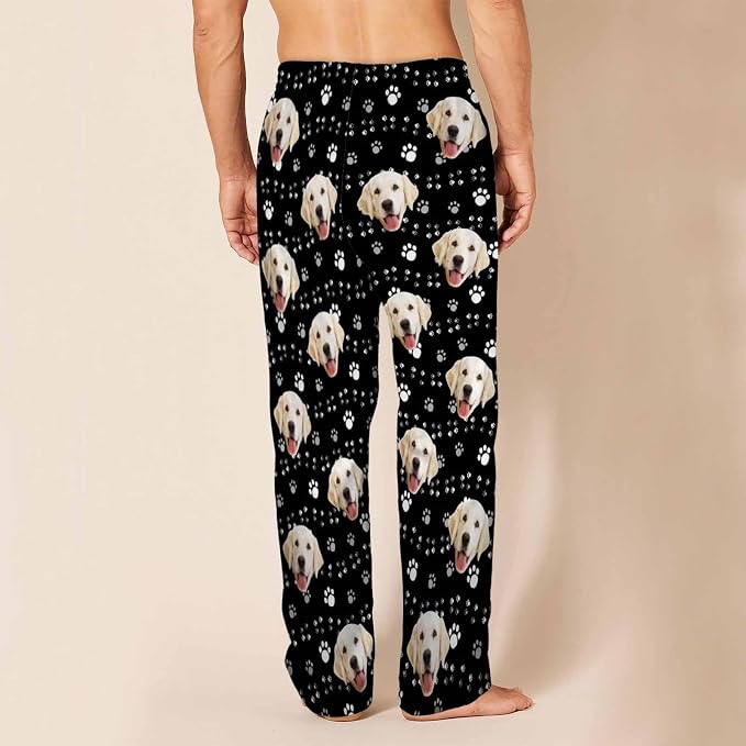 MyPupSocks Custom Pajama Pants for Pet Lover, Personalized Photo Face Printed - Image 3