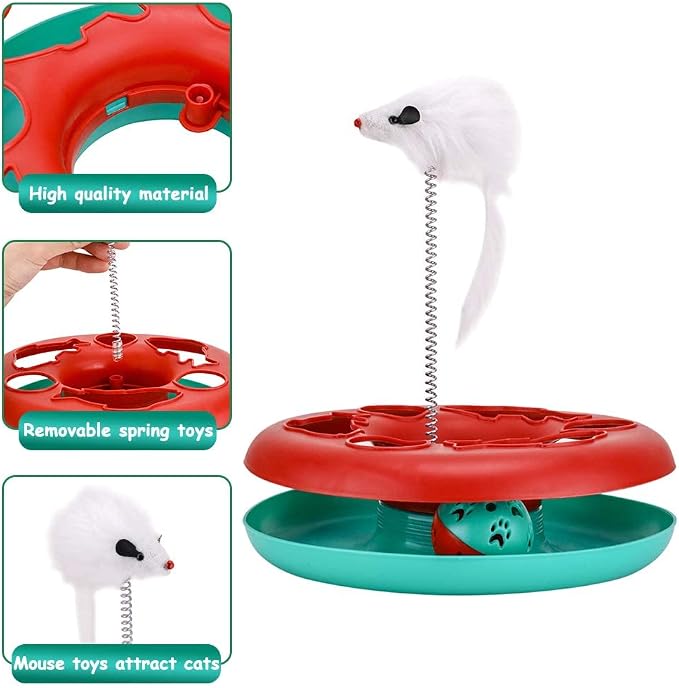 Pawzone Cat Toys, Cat Toys for Indoor Cats, Interactive Kitten Toys Roller - Image 2