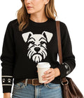 Custom Dog Knit Sweater for Women Personalized Pet Paw Print Pullover Dog Mom by GrewearFashion