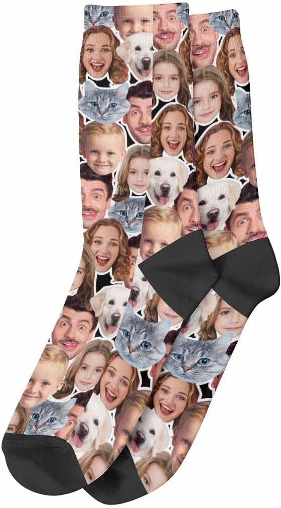 Artsadd Custom Face Socks for Dad Fathers Day Gift Novelty Personalized Photo - Image 7