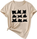 SweatyRocks Girl's Cute Cat Graphic T Shirt Short Sleeve Crew Neck Casual Tee by SweatyRocks