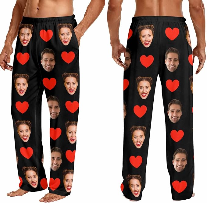 Custom Couple Pajama Pants Sock - Image 3